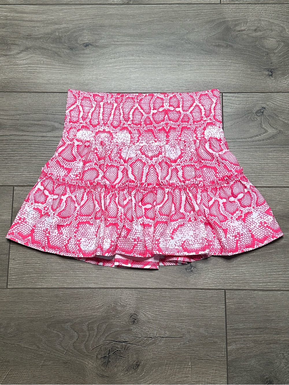 The Bubble Lawley Tennis Skirt Skort Snake Print Pink White Size XS